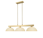 Cobalt 3 Light Billiard, Glass Shades (D14) in Modern Gold