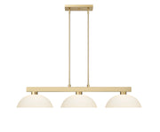 Cobalt 3 Light Billiard, Glass Shades (D14) in Modern Gold