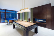 Cobalt 3 Light Billiard, Glass Shades (D14) in Modern Gold in a room setting