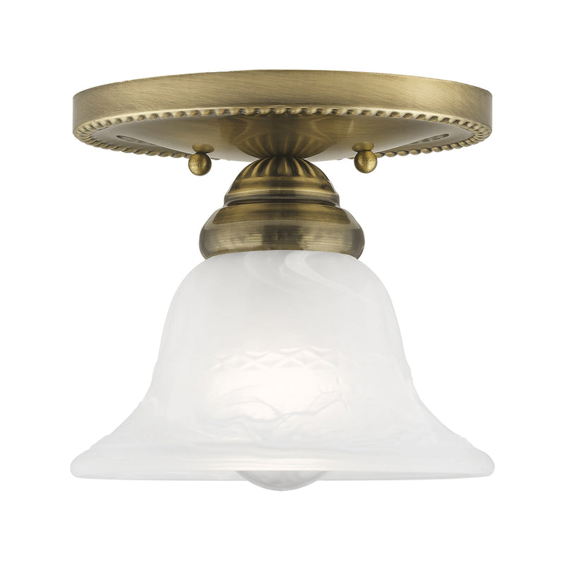 Edgemont Semi-Flush Mount in Antique Brass