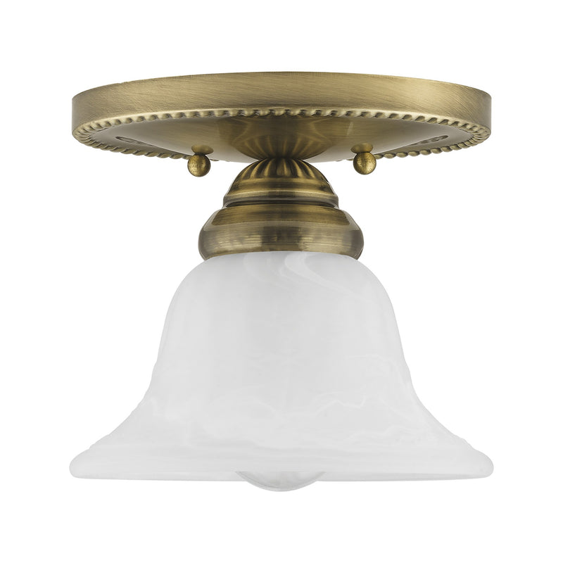 Edgemont Semi-Flush Mount in Antique Brass