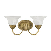Edgemont 2-Light Bath Vanity Light in Antique Brass