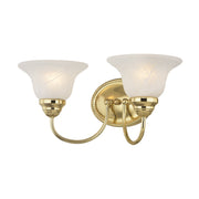 Edgemont 2-Light Bath Vanity Light in Polished Brass