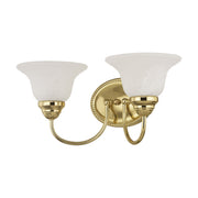 Edgemont 2-Light Bath Vanity Light in Polished Brass