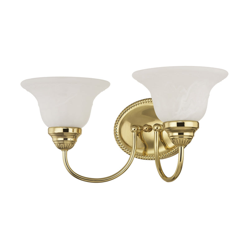 Edgemont 2-Light Bath Vanity Light in Polished Brass
