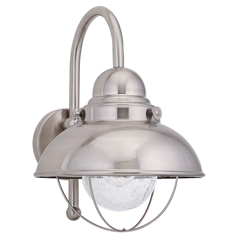 Sebring 16" Outdoor Wall Lantern in Brushed Stainless