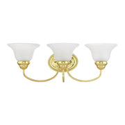 Edgemont 3-Light Bath Vanity Light in Polished Brass