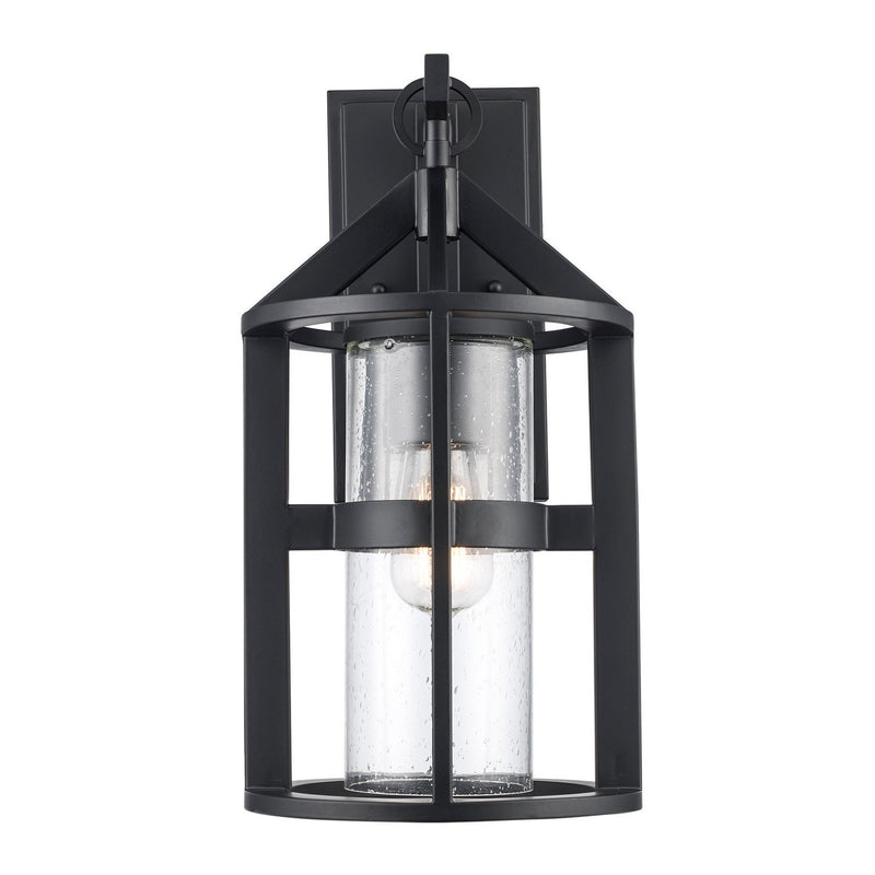 Prado 1-Light 16.9" Outdoor Wall Lantern in Black