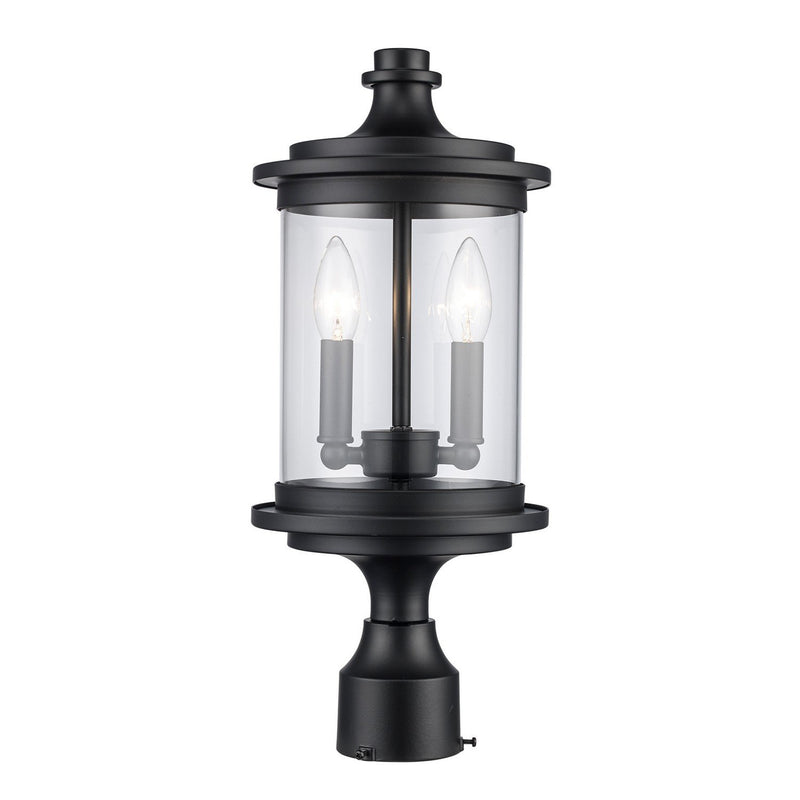 PathLume 2-Light 18.4" Outdoor Post Lantern in Black