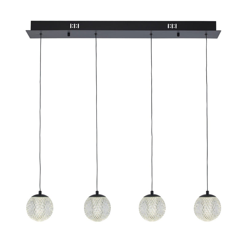 Sunburst 31.5" LED Linear Pendant in Black