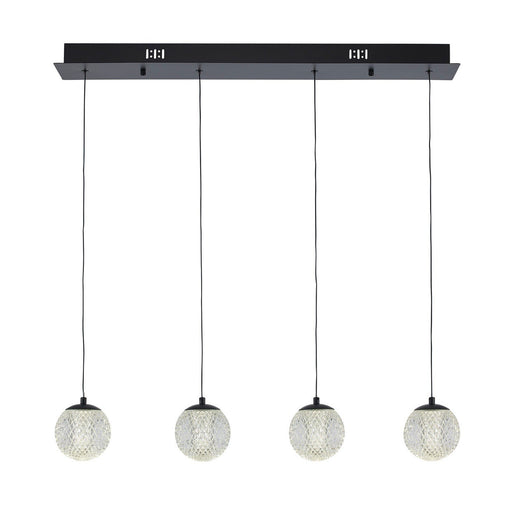 Sunburst 31.5" LED Linear Pendant in Black