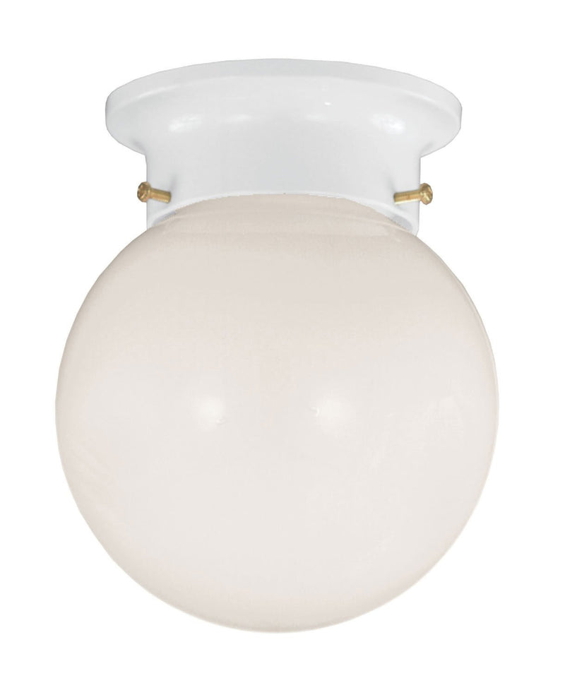 Opal Globe 5" Flush Mount in White