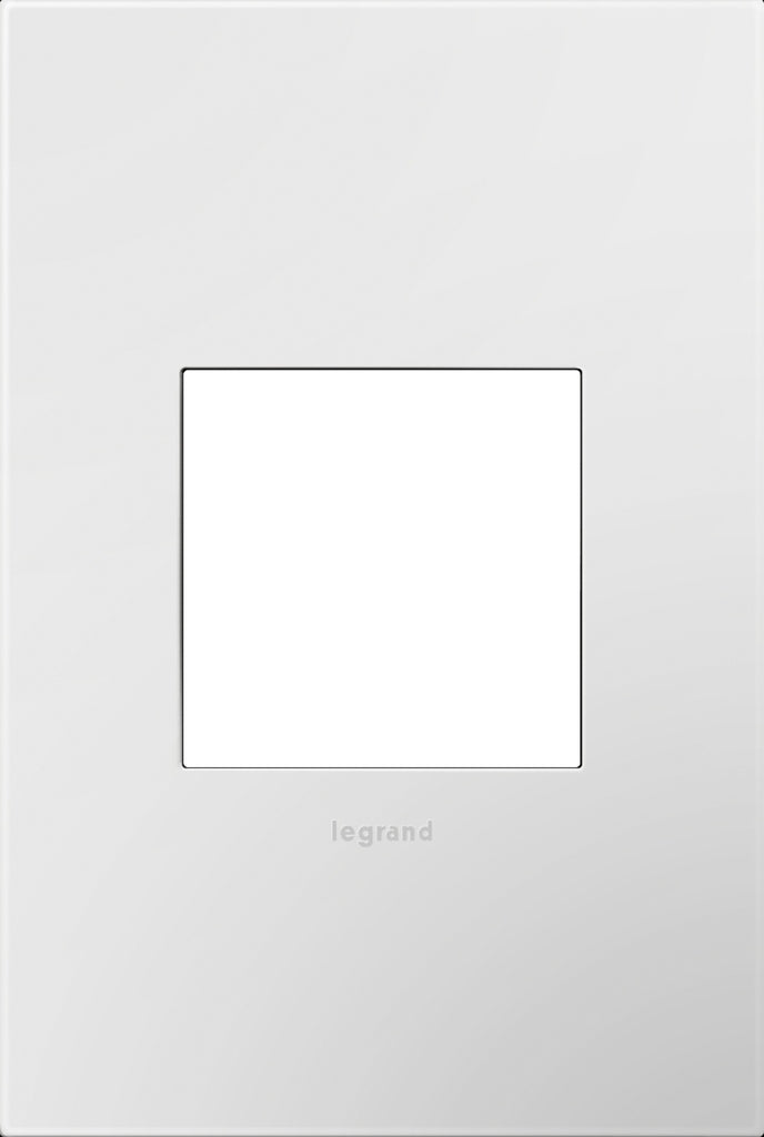 Plastics 1-Gang Wall Plate in Gloss White