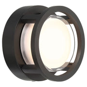 Spoke Dual Mount LED Outdoor Wall Sconce in Black