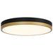 Coco LED Flush Mount in Black with Antique Brushed Brass
