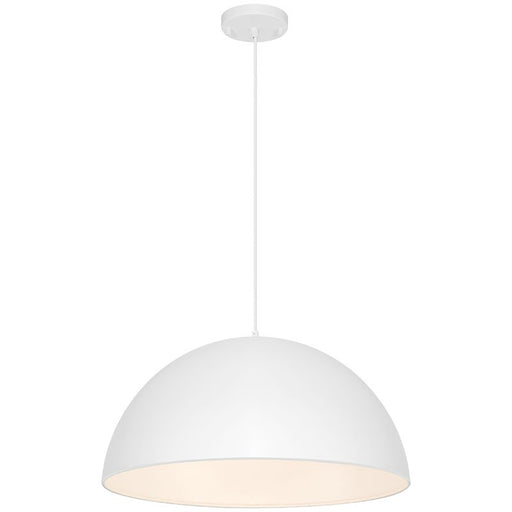 Huck One Light Pendant in Matte White