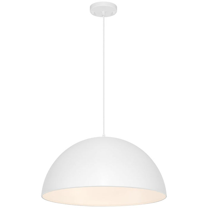 Huck One Light Pendant in Matte White