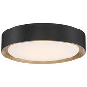 Malaga 15.75" Flush Mount in Matte Black