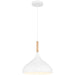 Olivia One Light Pendant in White