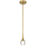 Georgia LED Mini Pendant in Antique Brushed Brass