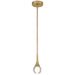 Georgia LED Pendant in Antique Brushed Brass