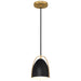 Axel One Light Pendant in Matte Black