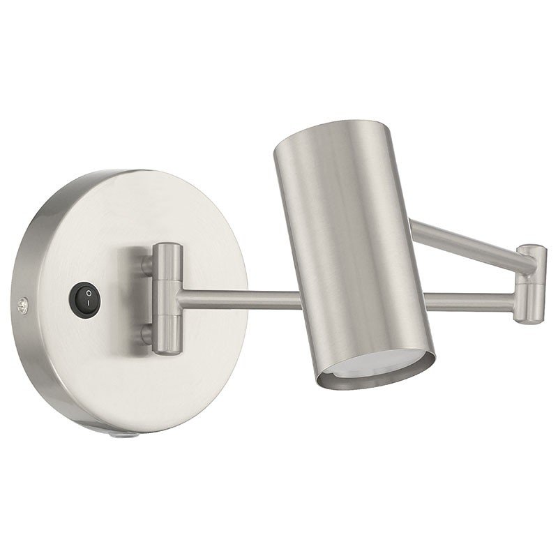 Austin LED Reading Light in Brushed Steel