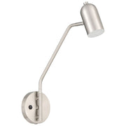 Lizbo LED Reading Light in Brushed Steel