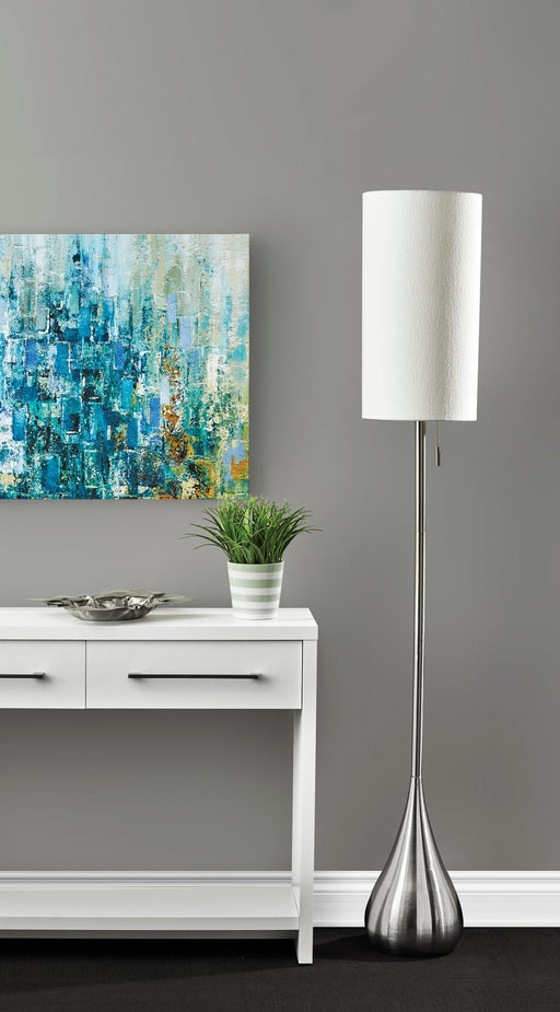 Christina Floor Lamp in Brushed Steel