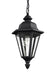 Brentwood One Light Outdoor Pendant in Black