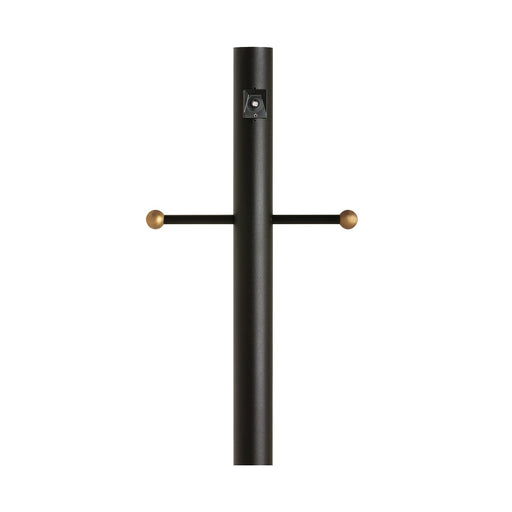 Outdoor Posts Post with Ladder Rest and Photo Cell in Black