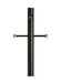 Outdoor Posts Post with Ladder Rest and Photo Cell in Black