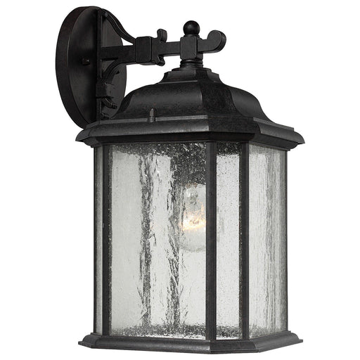 Kent Large Clear Glass Outdoor Wall Lantern in Oxford Bronze
