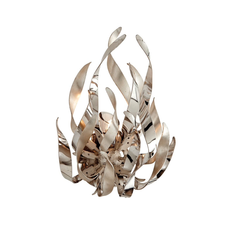 Graffiti Wall Sconce in Silver Leaf / Stainless Steel
