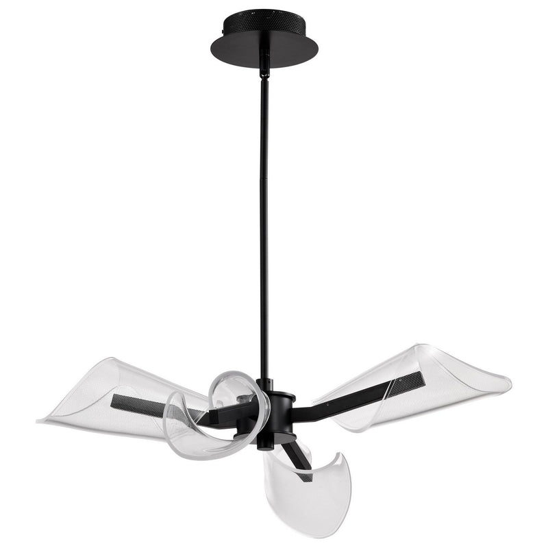 Sedona 4-Light LED Chandelier in Matte Black