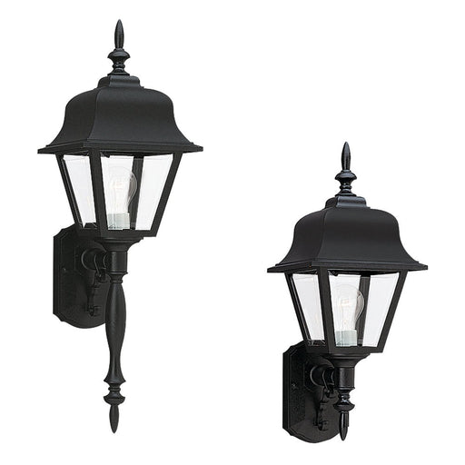 Polycarbonate Outdoor One Light Outdoor Wall Lantern in Black