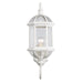 Wentworth 1-Light Wall Lantern in White with Clear Beveled Glass