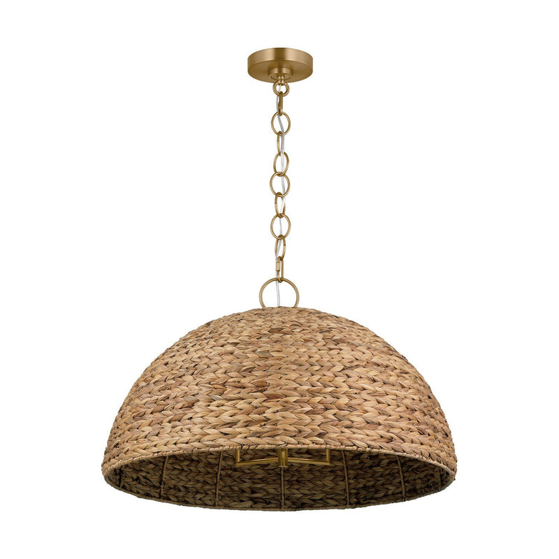 Cay 3-Light Extra Large Pendant in Burnished Brass