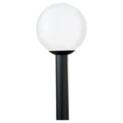 Outdoor Globe One Light Outdoor Post Lantern in White Plastic