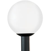 Outdoor Globe 14" Outdoor Post Light in White Plastic