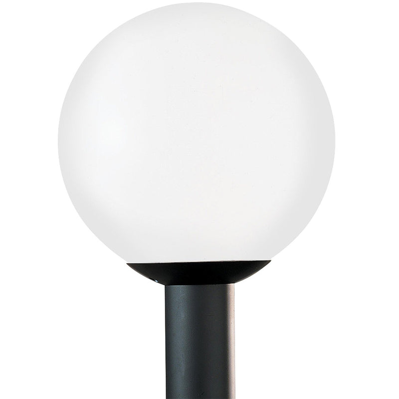 Outdoor Globe 14" Outdoor Post Light in White Plastic