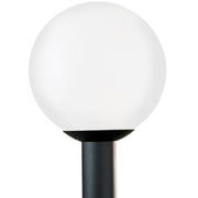 Outdoor Globe One Light Outdoor Post Lantern in White Plastic