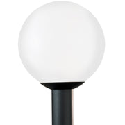 Outdoor Globe 12" Outdoor Post Light in White Plastic