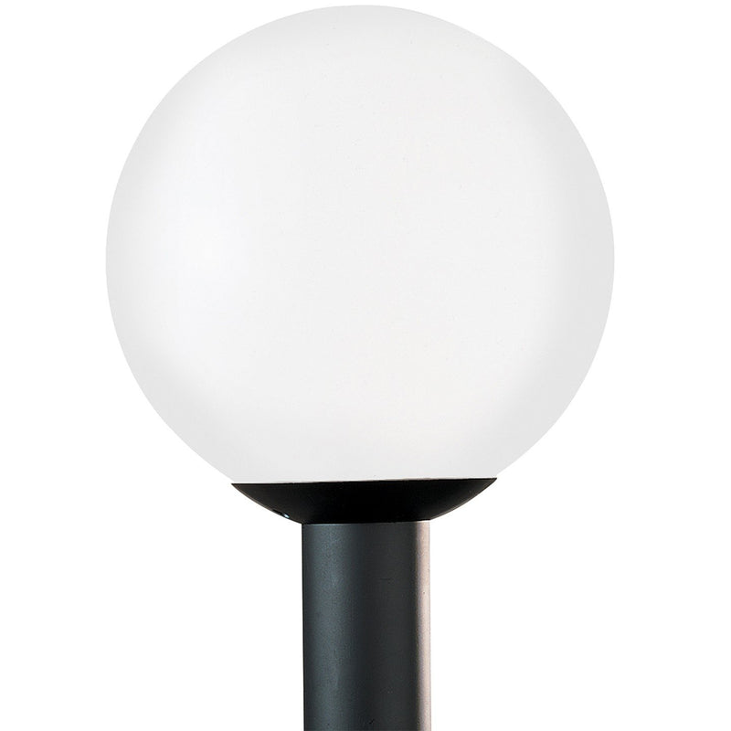 Outdoor Globe 12" Outdoor Post Light in White Plastic