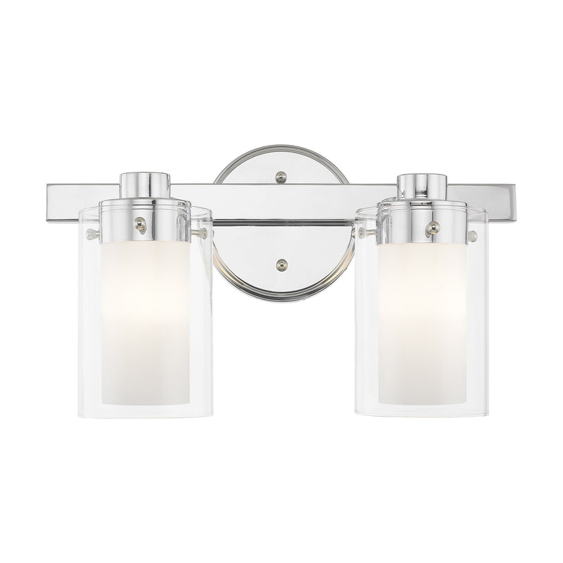 Manhattan 2-Light Bath Vanity Light in Polished Chrome
