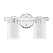 Manhattan 2-Light Bath Vanity Light in Polished Chrome