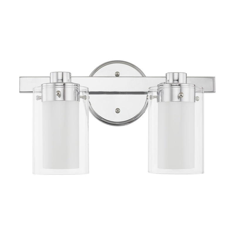 Manhattan 2-Light Bath Vanity Light in Polished Chrome