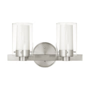 Manhattan 2-Light Bath Vanity Light in Brushed Nickel