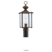 Jamestowne One Light Outdoor Post Lantern in Antique Bronze