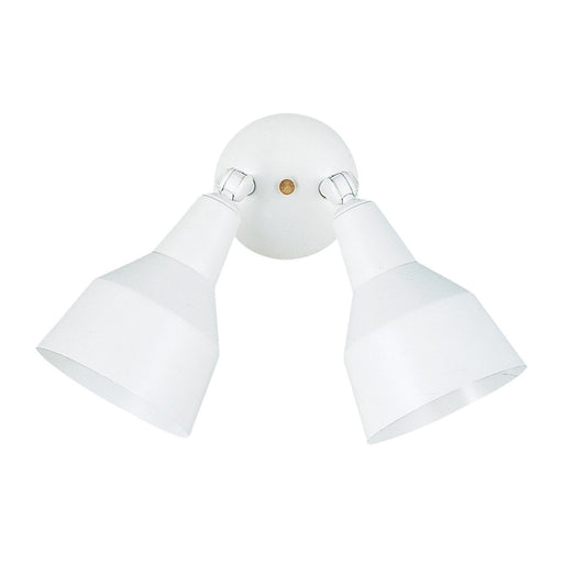 Flood Light 22" 2-Light Outdoor Wall Sconce in White